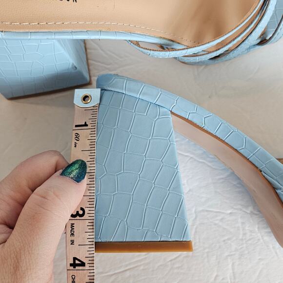 Simmi London Kellie Platform Mule Sandals in Blue Women's Size 6 Date Night Out - Picture 10 of 12